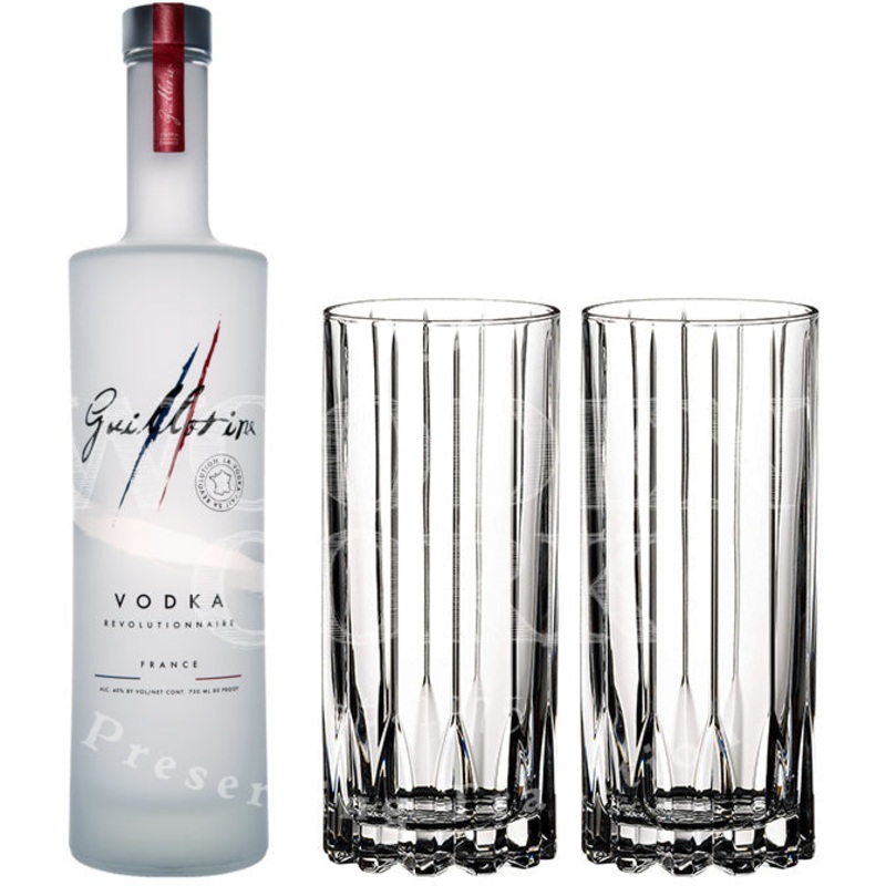 Guillotine Originale Vodka with Glass Set Bundle