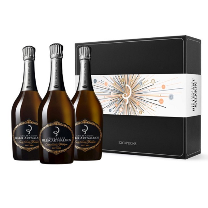 Billecart Salmon Cuvee Nicolas-Francois Vintage Luxury Trio Mixed Case 3 Bottle Gift Case 3x75cl