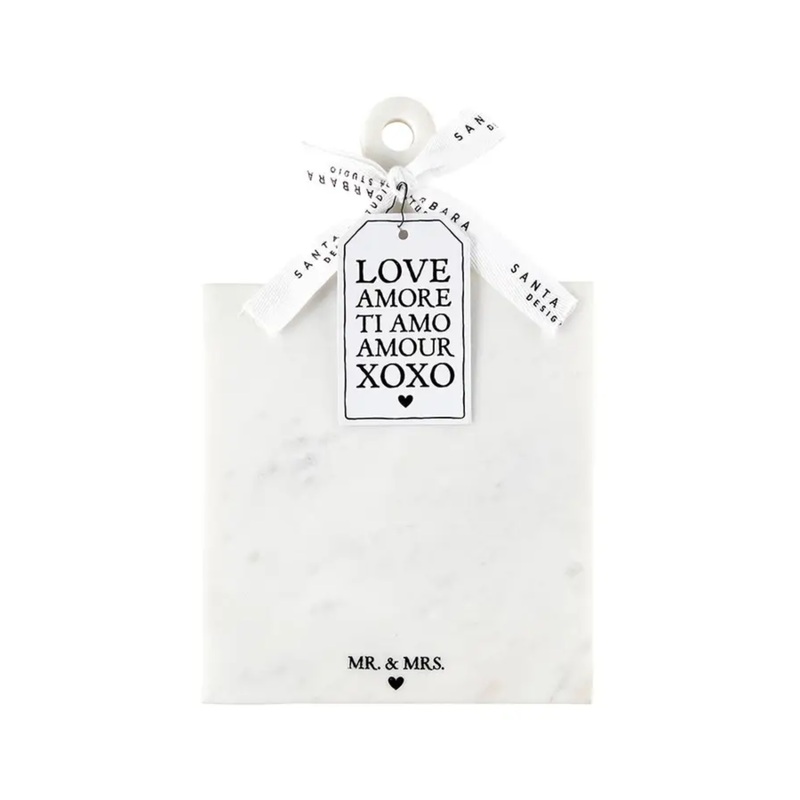 “Mr. & Mrs.” Marble Board w/ Handle SINGLE