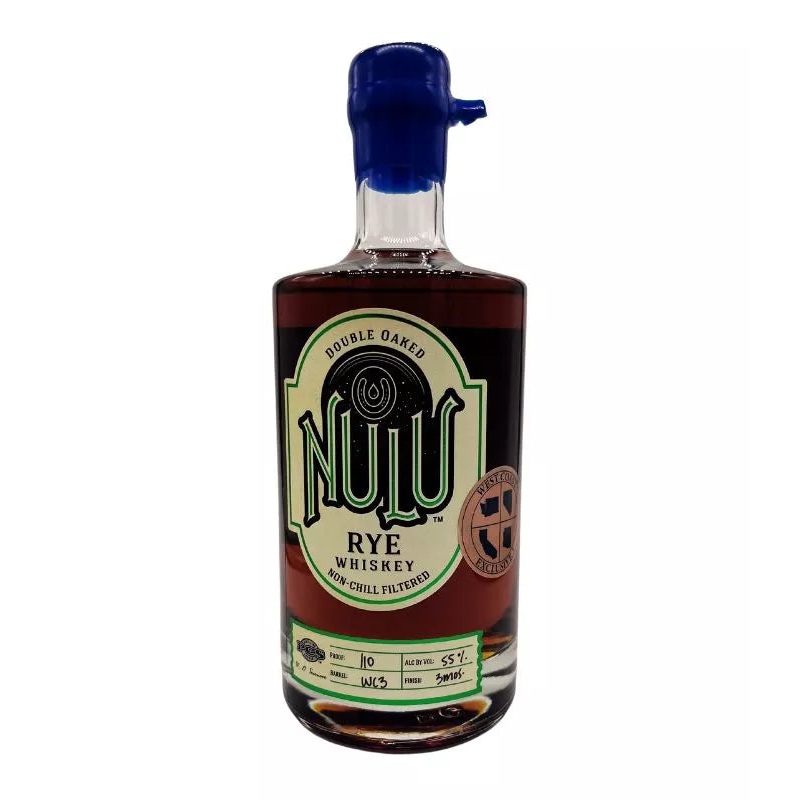 Nulu Double Oaked ‘West Coast Exclusive’ Single Barrel Rye Whiskey 110 Proof 750mL