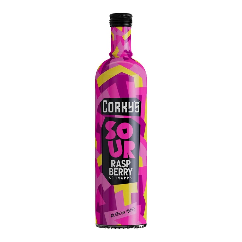 Corky’s Sour Raspberry Schnapps, 70 cl