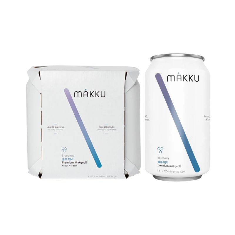 Makku Blueberry Rice Beer 4 PACK 12 OZ CANS