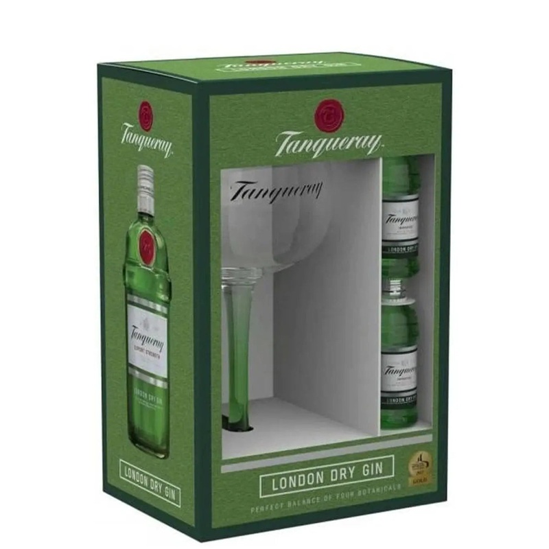 Tanqueray London Dry Gin with Copa Glass Gift Set, 2 x 5 cl