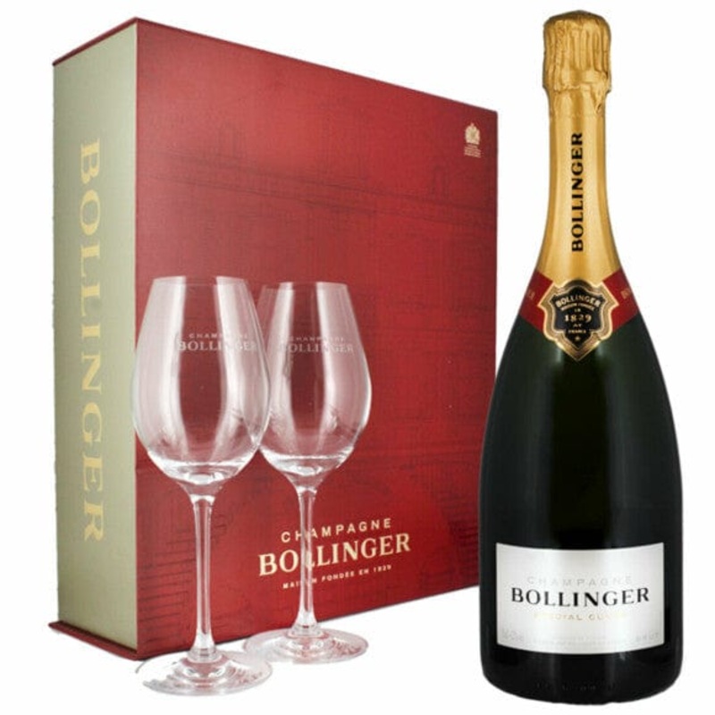 Bollinger Special Cuvee Champagne Gift Set With Glasses 75cl