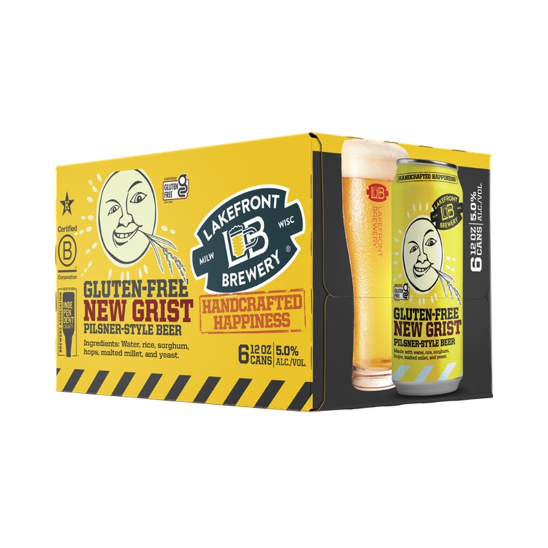 Lakefront Brewing New Grist Gluten-Free Pilsner 6 PACK 12 OZ CANS