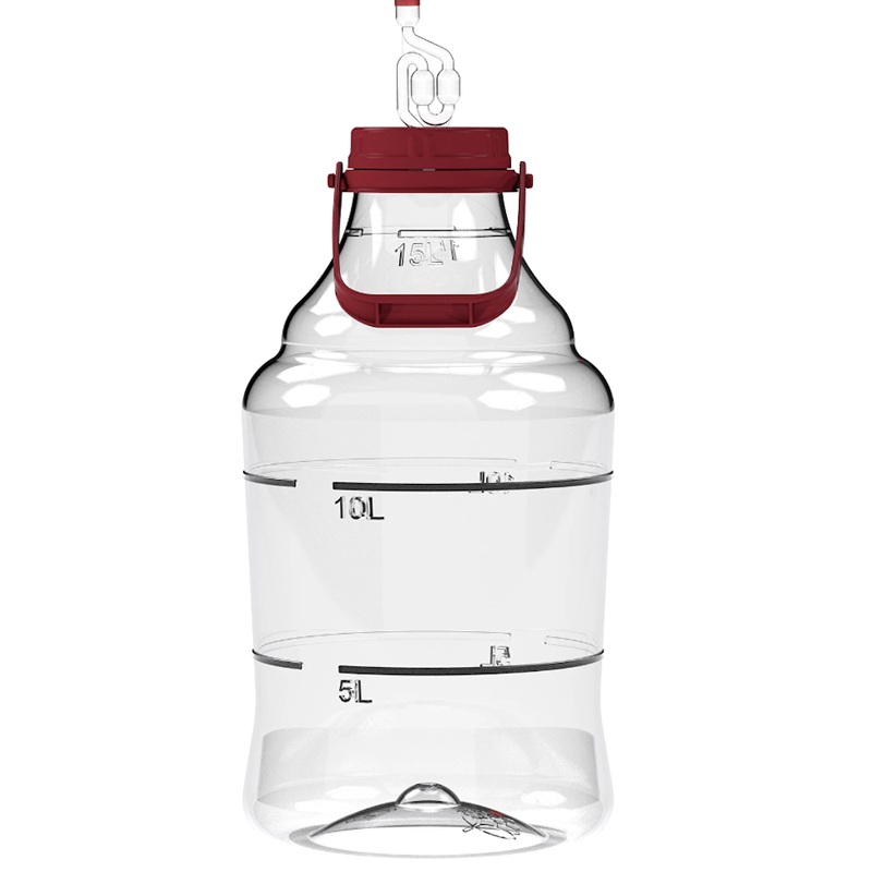 15ltr Clear PET Fermenter with 4″ Cap