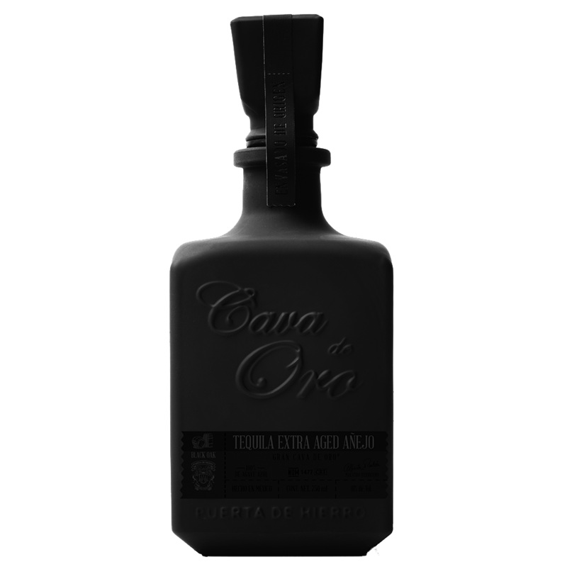 Cava De Oro Tequila Extra Aged Aejo Black 70cl