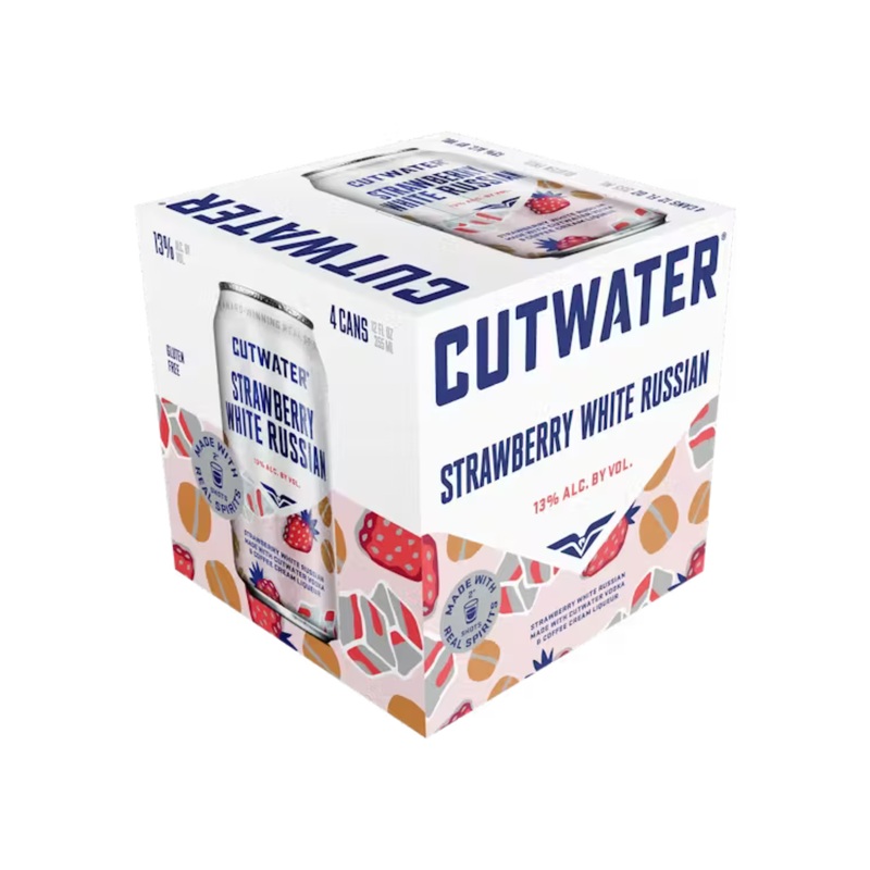 Cutwater Strawberry White Russian 4 PACK 12 OZ CANS