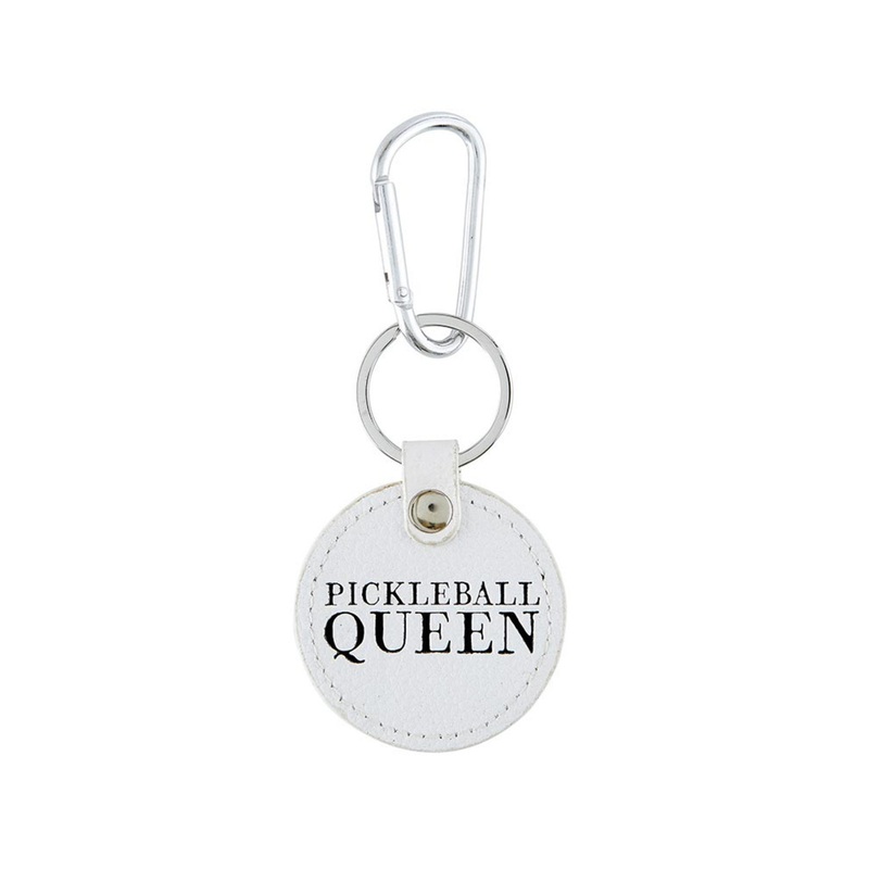 “Pickleball Queen” Round Leather Key Chain SINGLE