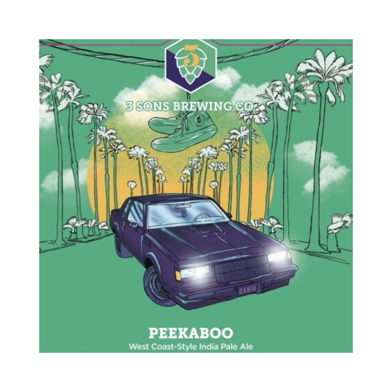 3 Sons Brewing Peekaboo IPA 4 PACK 16 OZ CANS
