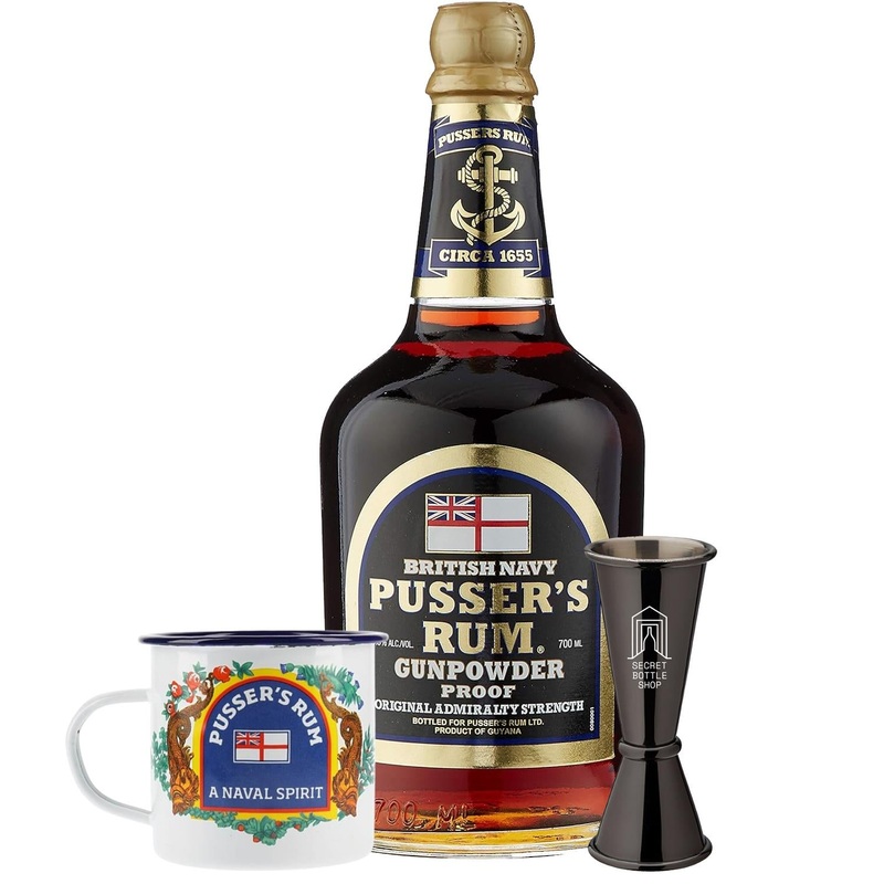 Pusser’s Gunpowder Proof Rum Mug & Jigger Set 70cl