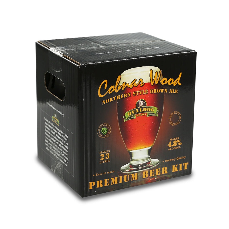 Bulldog Brews ABV 4.8% 40 Pint Beer Kit – Cobnar Wood Northern Style Brown Ale