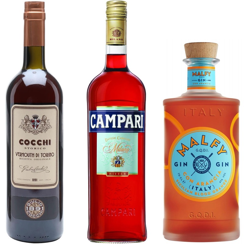 The Secret Bottle Shop Negroni Cocktail Kit 3 x 70cl