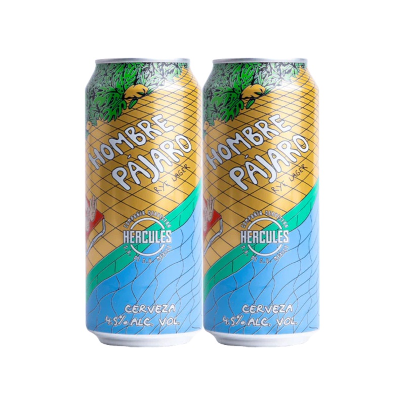 Hercules Brewing Hombre Pajaro Rye Lager 4 PACK 16 OZ CANS