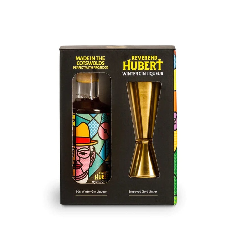 Reverend Hubert Winter Gin Liqueur and Gold Jigger Gift Box Set 20cl