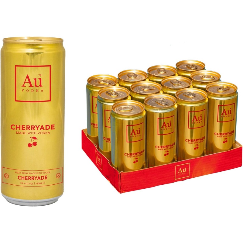 Au Vodka Cherryade Pre-Mixed Cans 12x330ml