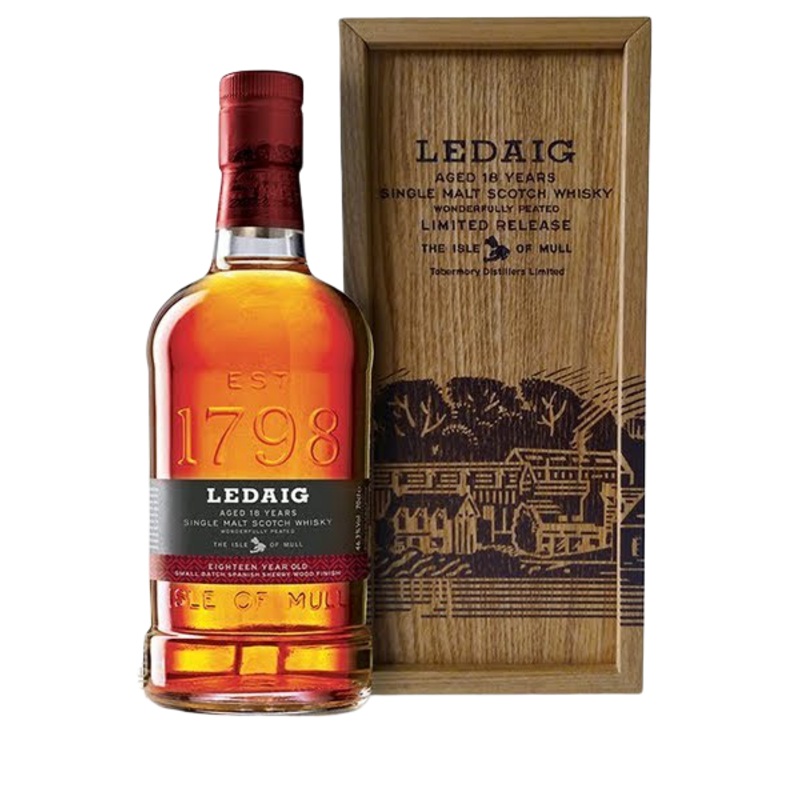 Ledaig Single Malt Scotch Small Batch Spanish Sherry Wood Finish 18 Yr 92.6 750 ML