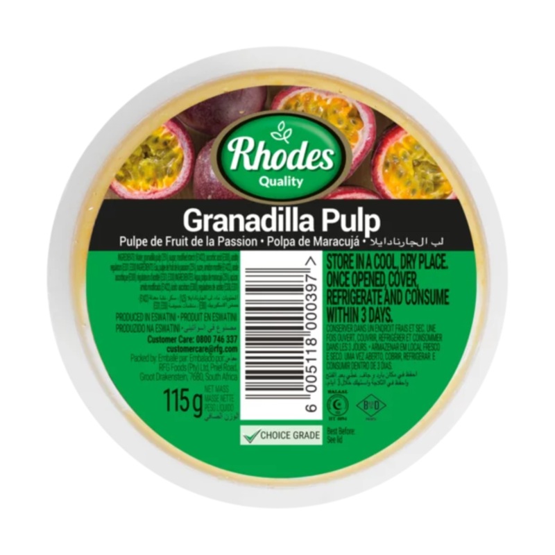 Rhodes Granadilla Pulp 115g