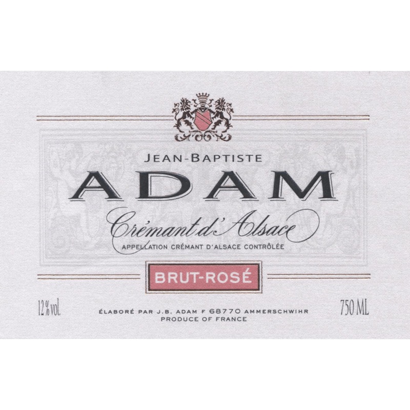 Jean-Baptiste Adam Cremant d’Alsace Brut Reserve Rose 750ml