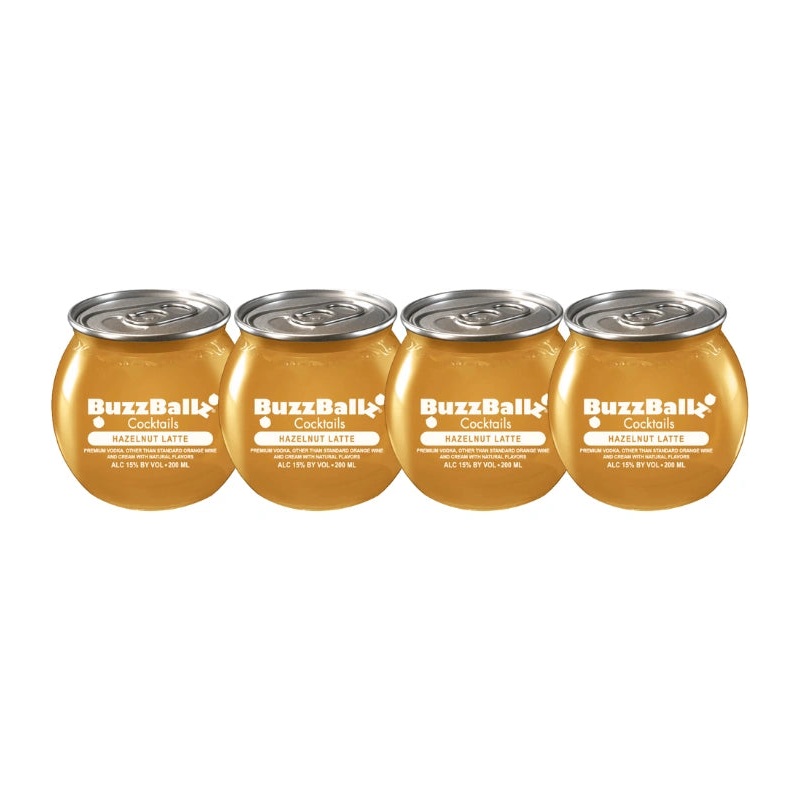 Buzzballz Hazelnut Latte Pre-Mixed Cocktails 4-Pack