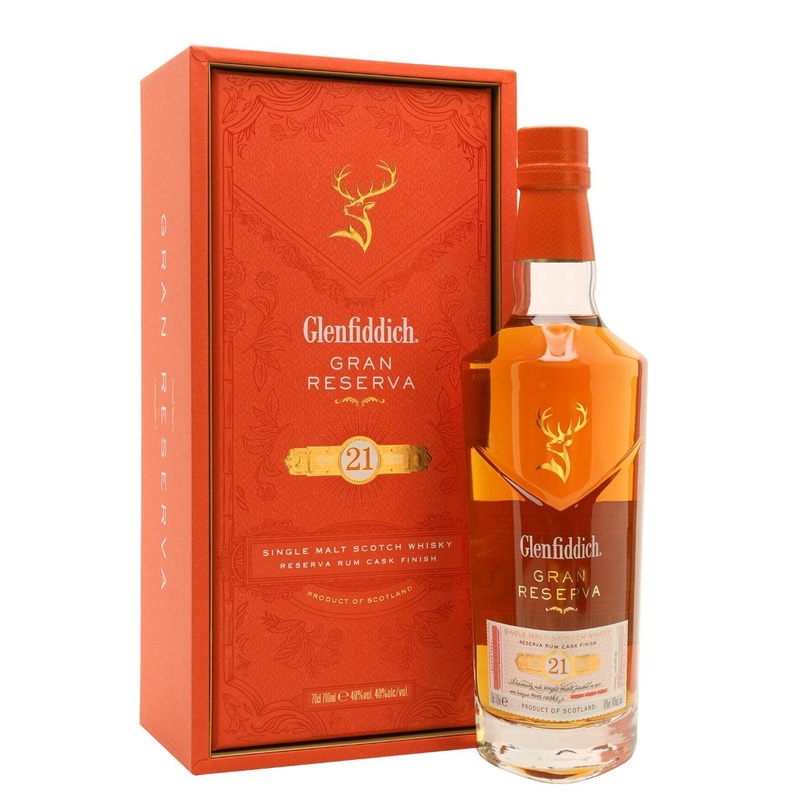 Glenfiddich Gran Reserva Rum Cask Finish 21 Year Old Single Malt Scotch Whiskey 40% abv 70cl