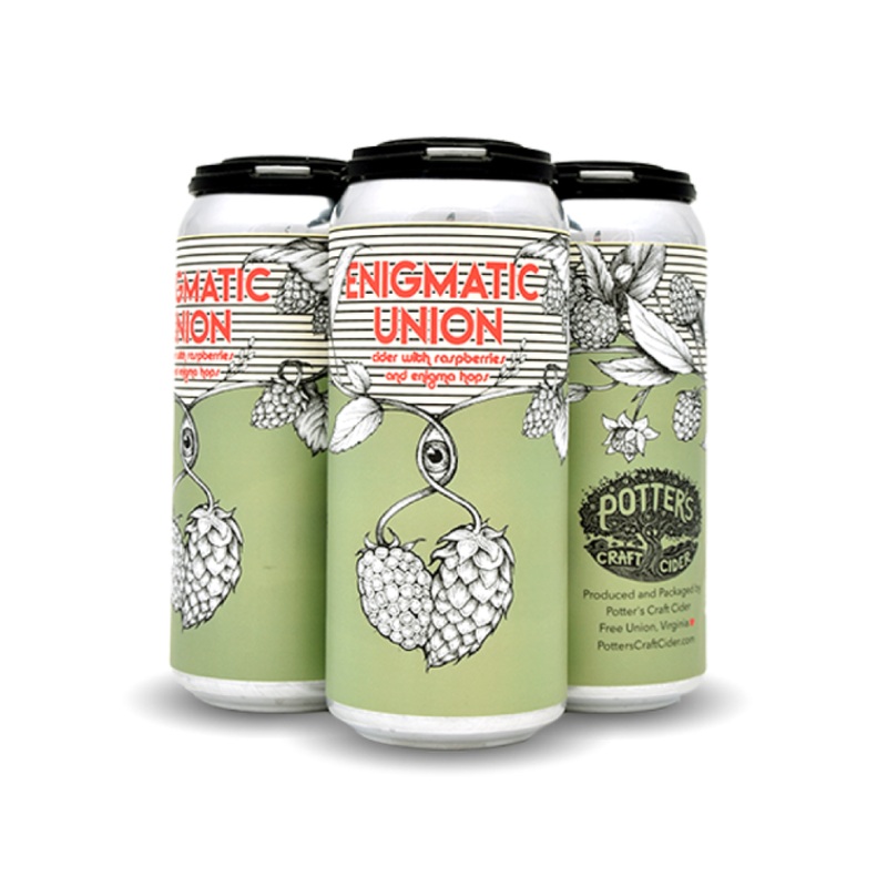 Potter’s Enigmatic Union Hard Cider 4 PACK 12 OZ CANS