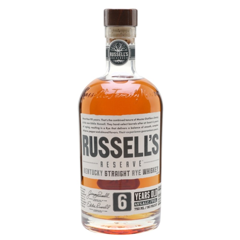 Russell’s Reserve Rye Whiskey 6 Year – 750ML