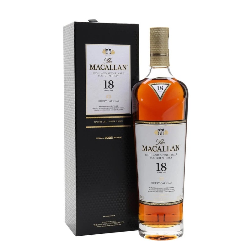 Macallan Sherry Oak 18 Year Old 2022 Release Gift Box 70cl