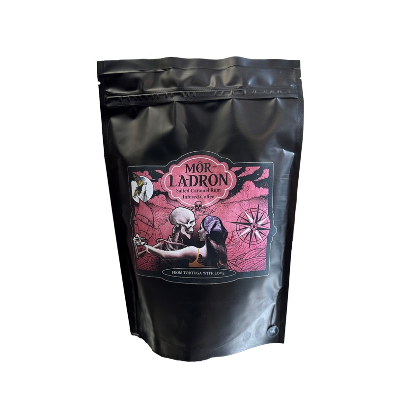 Mor Ladron Salted Caramel Rum Infused Coffee Beans 1 Bag
