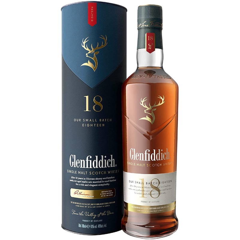 Glenfiddich 18 Year Old Single Malt Scotch Whisky 70cl