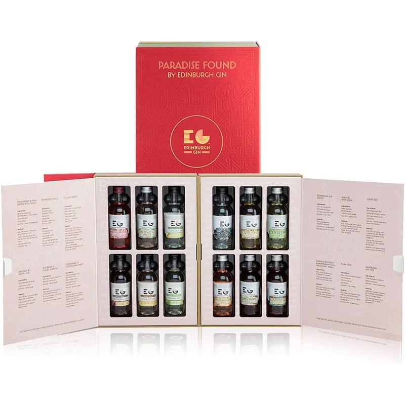 Edinburgh Gin Library Mixed Flavour Gin Miniature Gift Pack 12x5cl