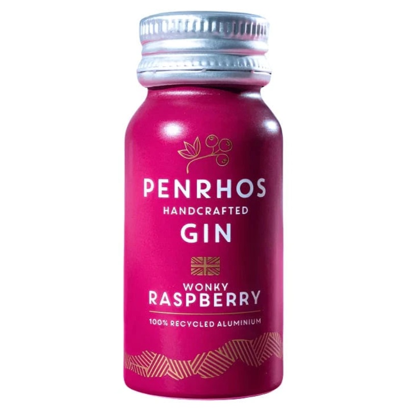 Penrhos Handcrafted Wonky Raspberry Gin Miniature 5cl
