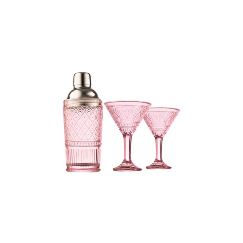 Claro Pink Cocktail Shaker & Martini Set SINGLE