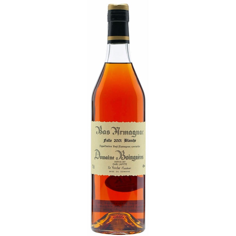 Domaine Boingnres Vintage Bas Armagnac Folle Blanche 2001
