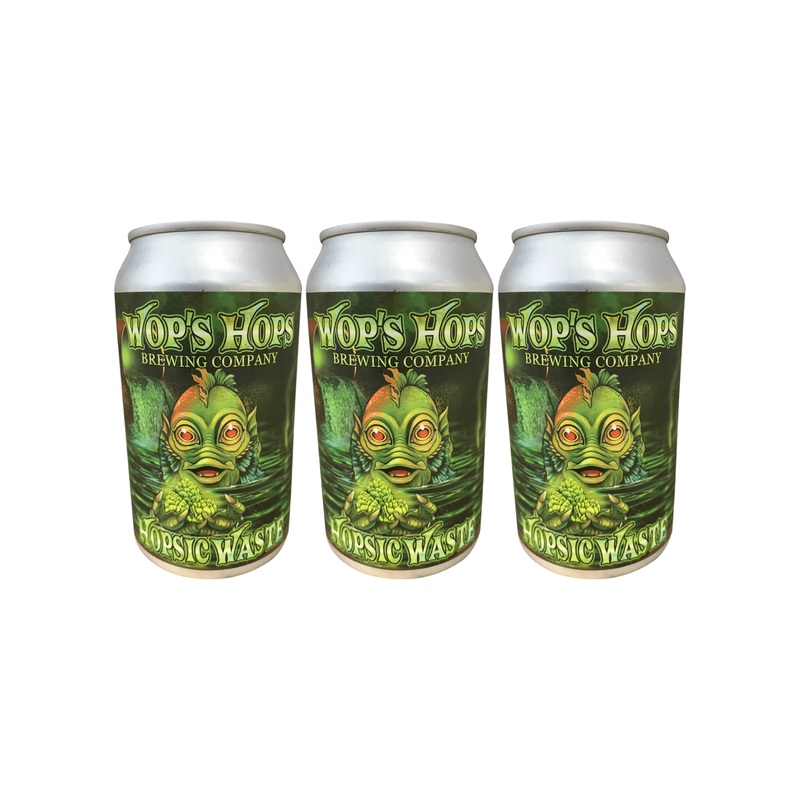Wops Hops Hopsic Waste Hazy IPA 6 PACK 12 OZ CANS