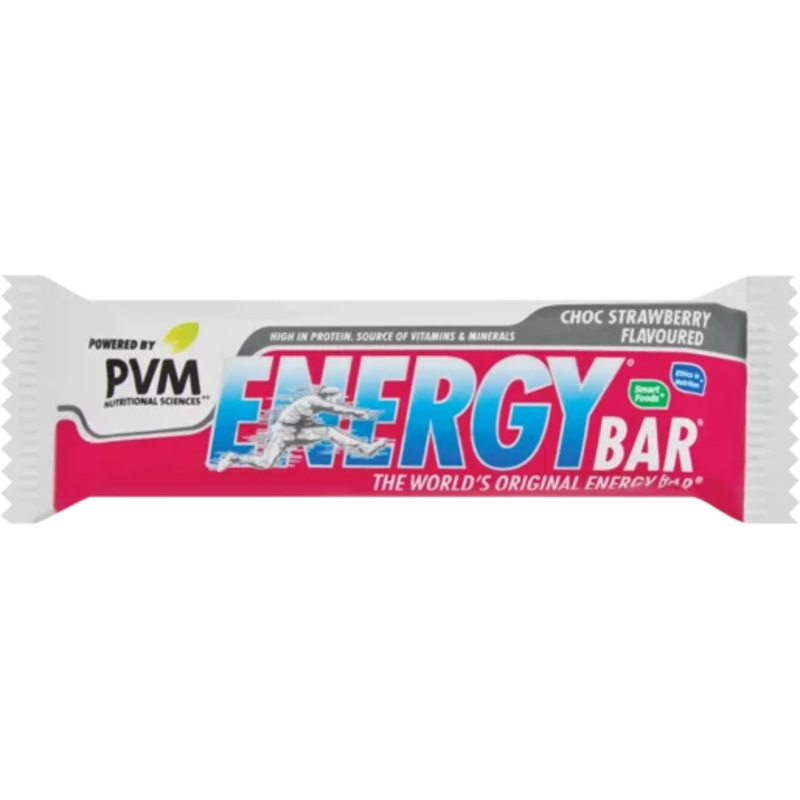 PVM Energy Bars Choc Strawberry 45g