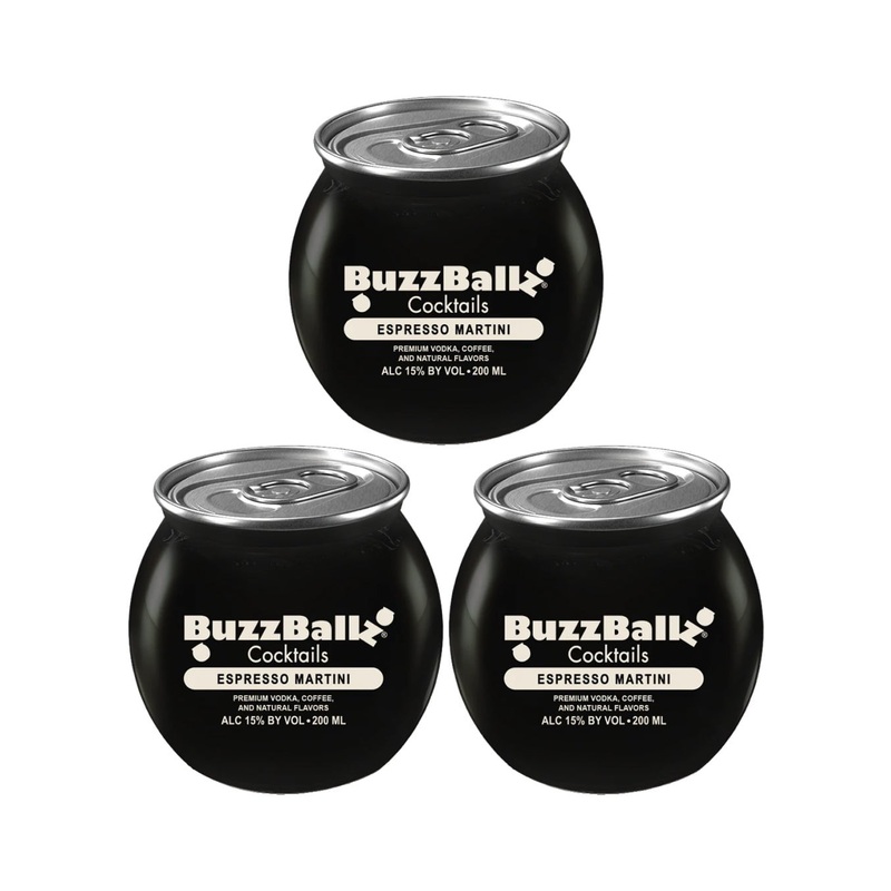 BuzzBallz Espresso Martini Cocktail, 3 x 200 ml