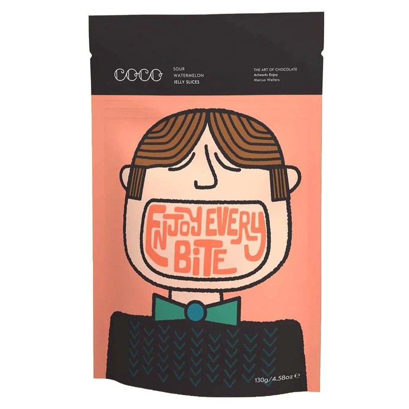COCO Sour Watermelon Jelly Slices, 130 g