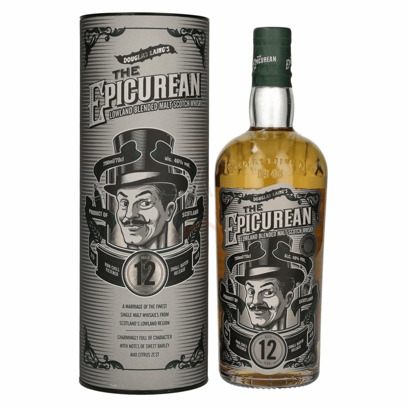 The Epicurean 12 Year Old Blended Malt Scotch Whisky Gift Tube 70cl