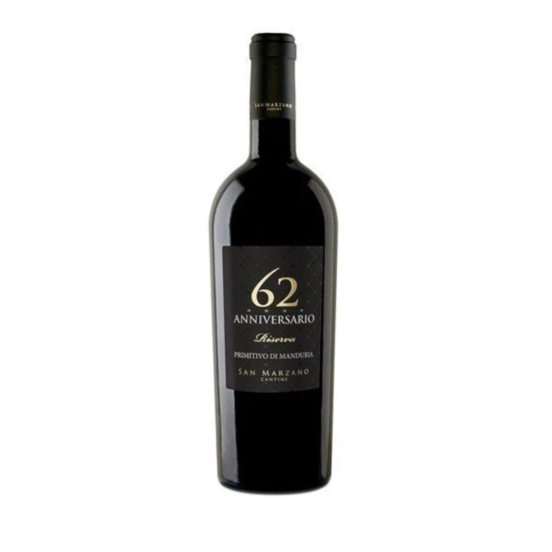 San Marzano ‘Anniversario 62’, Primitivo di Manduria Riserva 2019 150cl (Case)