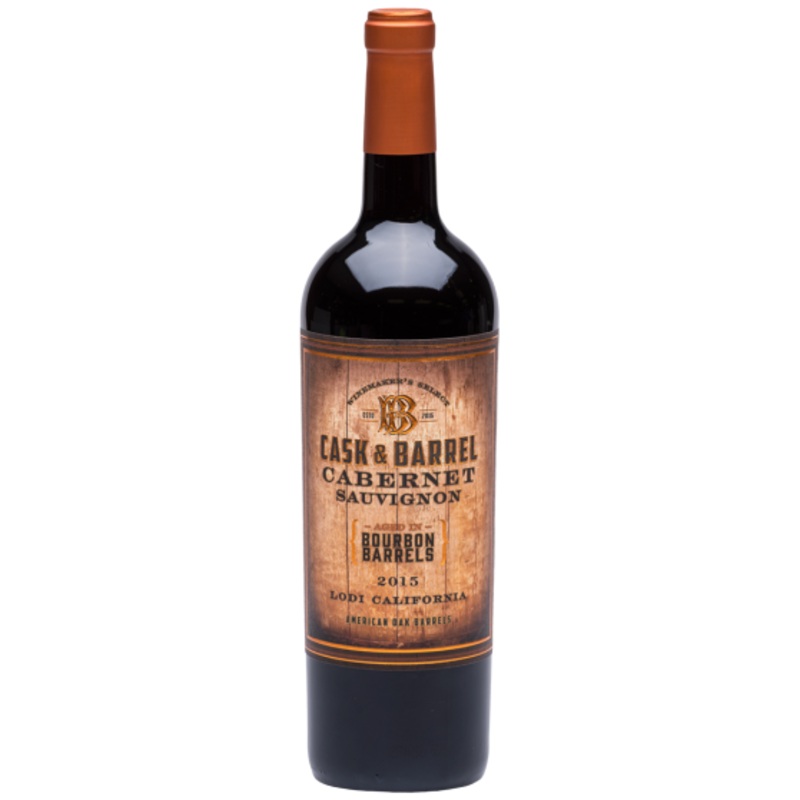 Cask & Barrel Bourbon Barrel Aged Cabernet Sauvignon Lodi (14% Abv) 750 ml