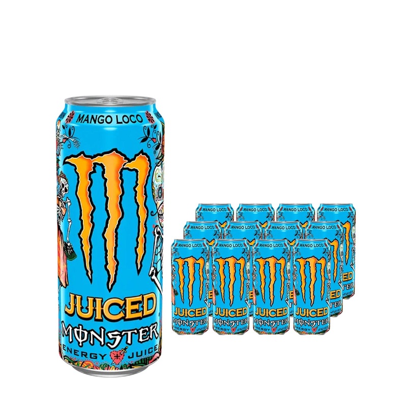Monster Juiced Mango Loco Energy Drink Can Multipack, 12 x 500 ml