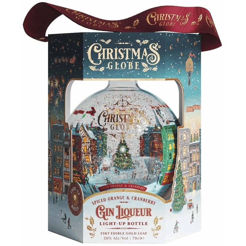 Christmas Globe Spiced Orange & Cranberry Gin Liqueur Gift Box 70cl