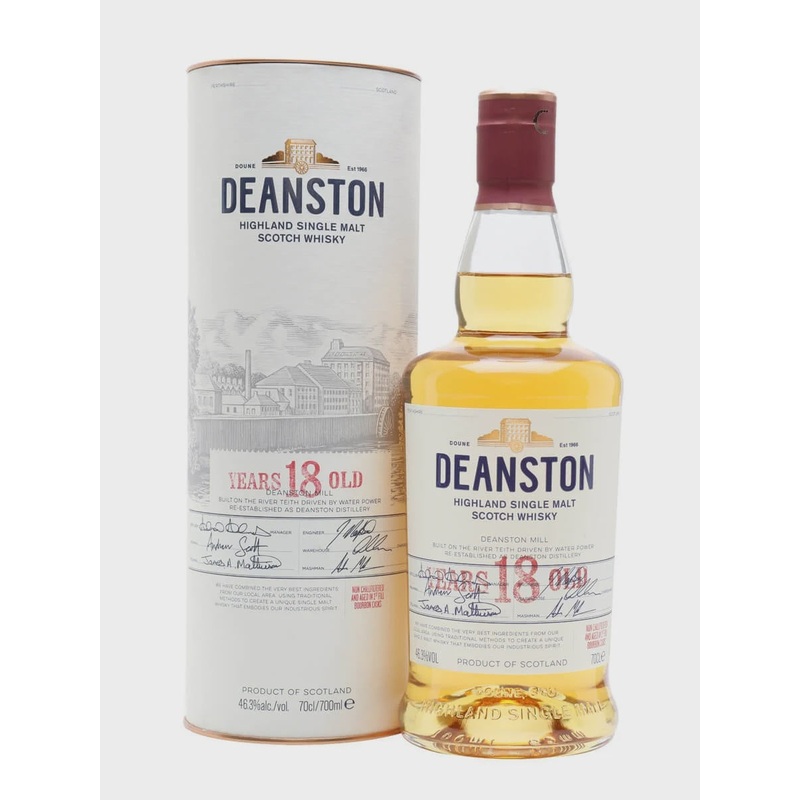 Deanston 18 Year Old Highland Single Malt Scotch Whisky 46.3% Abu 70cl