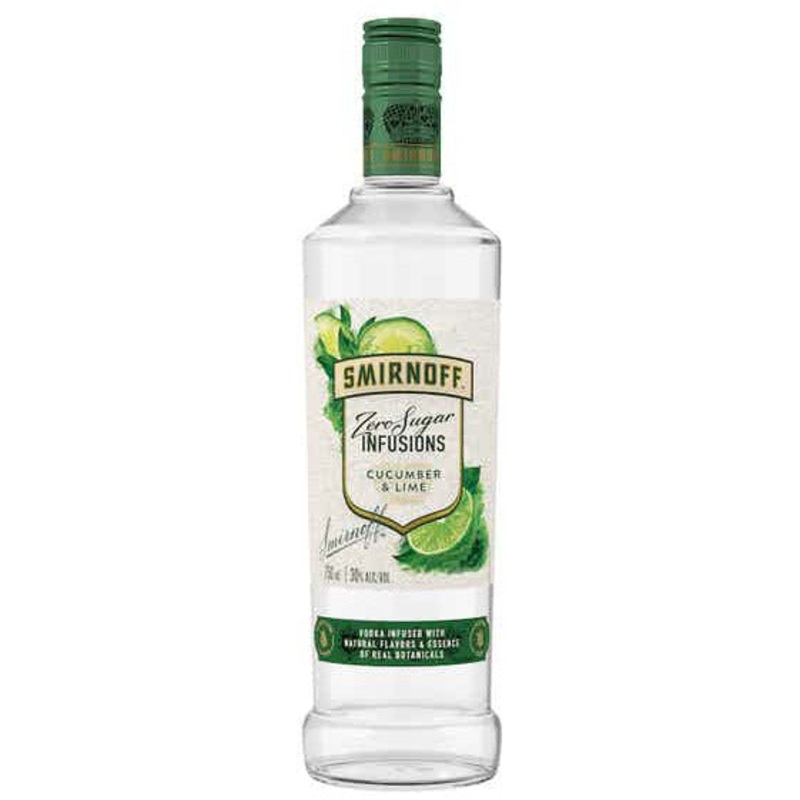 Smirnoff Zero Sugar Infusions Vodka, Cucumber & Lime – 750ml