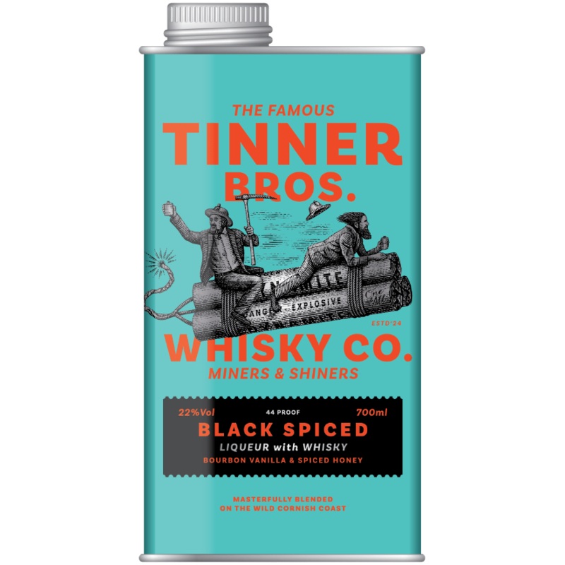 Tinner Bros Black Spiced Whisky Liqueur 70cl