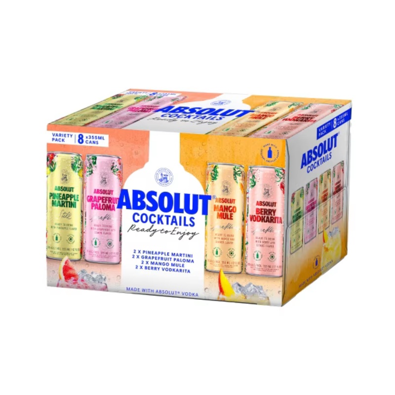 Absolut Cocktail Variety Pack 8 PACK 12 OZ CANS
