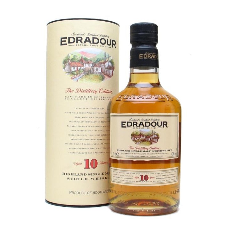 Edradour 10 year old Highland Single Malt Whisky 40% abv 70cl
