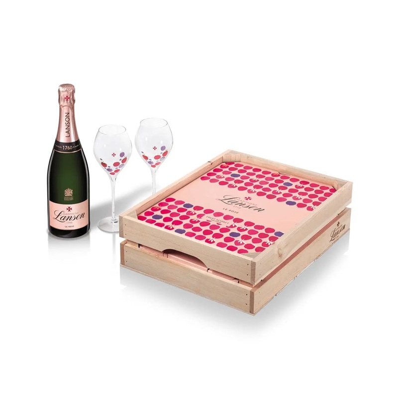 Lanson Ros Champagne Fruit Market Gift Set, 75 cl