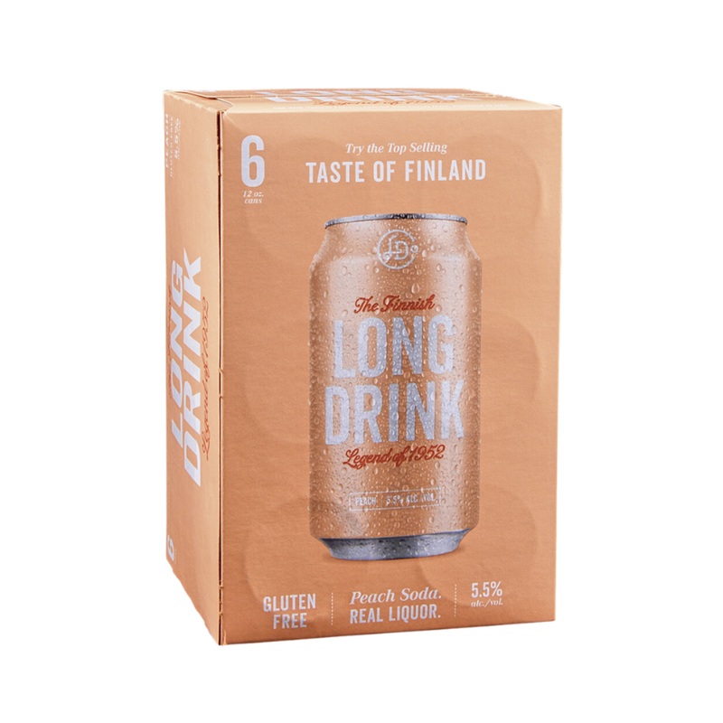 The Finnish Long Drink Peach 6 PACK 12 OZ CANS